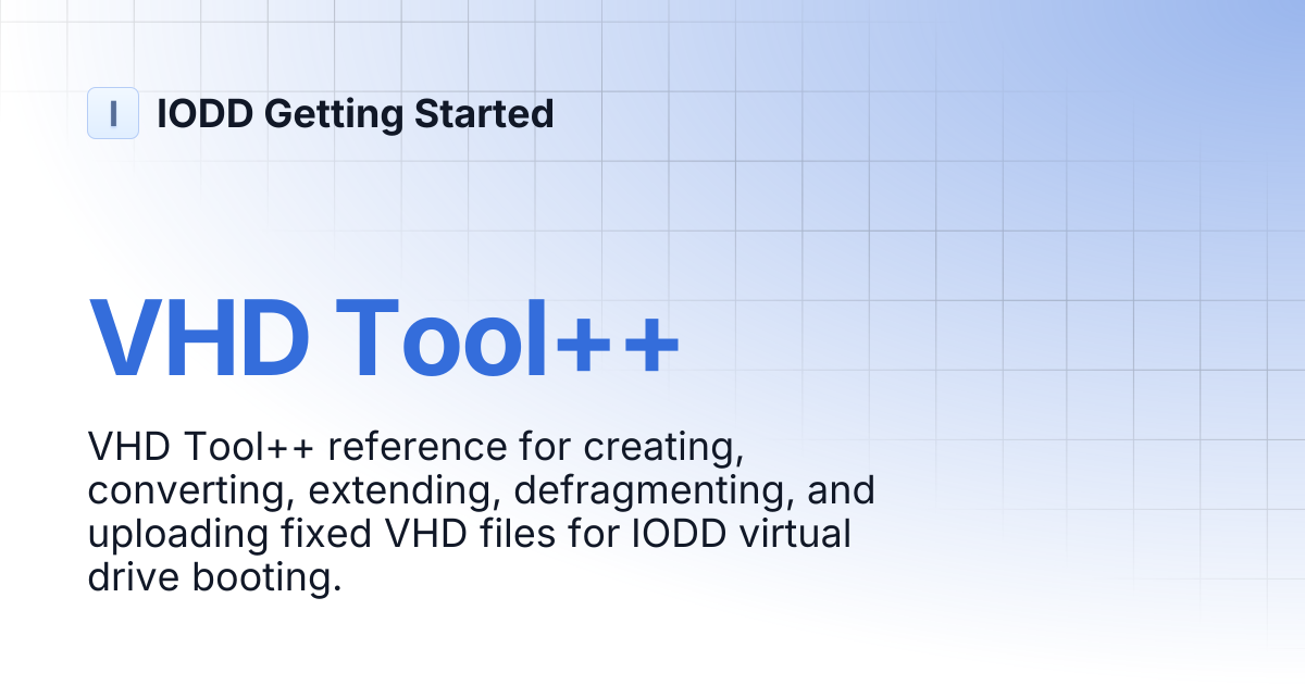 VHD Tool++ | IODD Getting Started